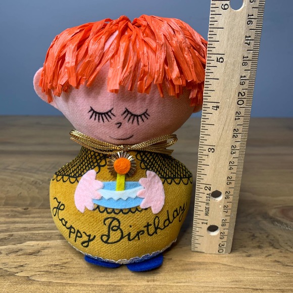 Western Union Dolly Gram HAPPY BIRTHDAY 60’s Vintage Felt Stuffed - Picture 2 of 8
